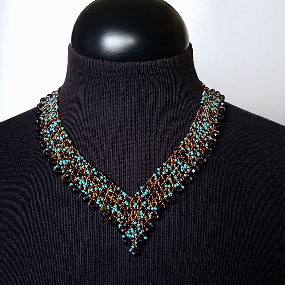 V shaped handmade necklace